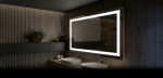 Wall Mounted Illuminated Mirror Lighting Warm/Cold White L60 Artforma Modern Bathroom Mirror with LED light and Additional Features Switches/Demister Heat Pad/Bluetooth Speaker 